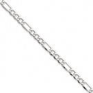 14k WG 4.75mm Semi-Solid Figaro Chain Style: BC91-24
