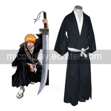 Bleach Ichigo Kurosaki Soul Reaper Uniform Halloween Cosplay