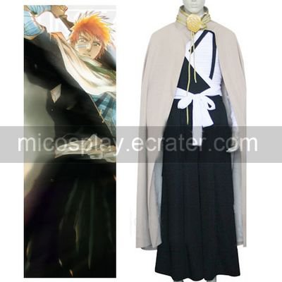 Bleach Kurosaki Ichigo Men's Execution Ground Halloween Cosplay Costume