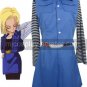 Dragon Ball Android 18 Uniform Cloth Combined Leather Cosplay Costume
