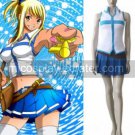 Fairy Tail Lucy Heartfilia White and Blue Cosplay Costume