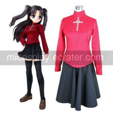 Fate Stay Night Rin Tosaka Cosplay Costume