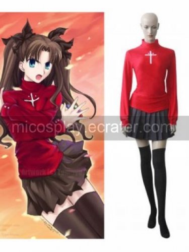 Fate Stay Night Rin Tosaka Cosplay Costume