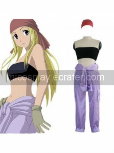 FullMetal Alchemist Winry Rockbell Working Cosplay Costume