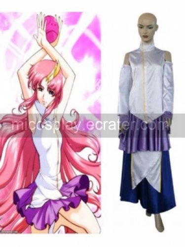 Gundam Seed High Quality Princess Lacus Clyne Cosplay Costume