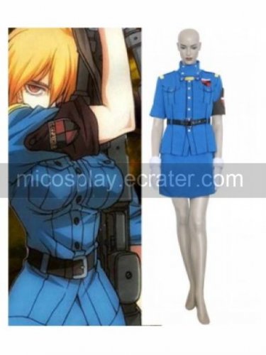Great Hellsing Seras Victoria Blue Cosplay Costume
