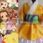 K-ON Tainaka Ritsu Lovely Light Yellow Kimono Cosplay Costume