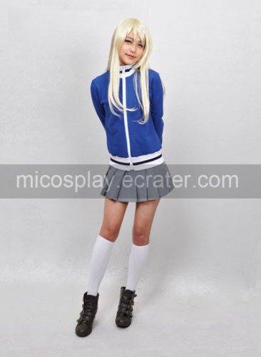 Lovely K-ON Bule Coat School Uniform Cosplay Costume