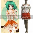 Macross Frontier Ranka Lee White and Orange Performe Cosplay Costume