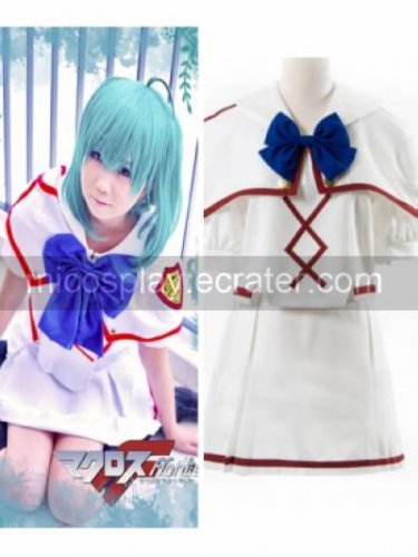 Ranka Lee All-girl's High School White Uniform Cosplay Costume from Macross Frontier