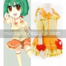 Ranka Lee Yellow and Orange Dress Cosplay Costume from Macross Frontier