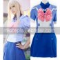 Sheryl Nome Blue and White School Uniform Cosplay Costume from Macross Frontier