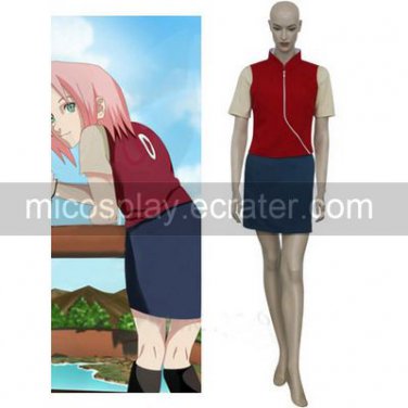 Naruto Shippuden Sakura Haruno Casual Halloween Cosplay Costume