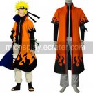 Naruto Uzumaki 6th Hokage Halloween Cosplay Costume cloak