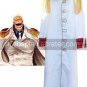 White One Piece Monkey.D.Kapu Uniform Cloth Cosplay Costume