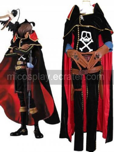 The Galaxy Express 999 Captain Harlock Halloween Cosplay Costume