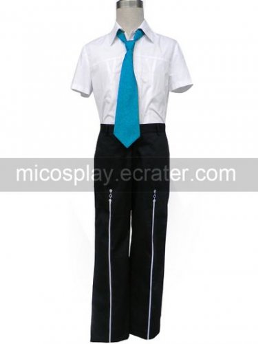 Short Sleeves Blue Tie Starry&acirc;��Sky Seigatsu Academy Male Summer Uniform Cosplay Costume