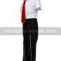 Short Sleeves Red Tie Starry&acirc;��Sky Seigatsu Academy Male Summer Uniform Cosplay Costume