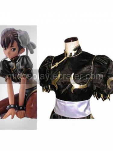 Street Fighter Chun-Li Black Halloween Cosplay Costume