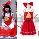 Hakurei Reimu White and Red Cosplay Costume from TouhouProject