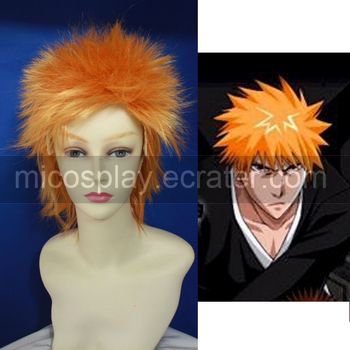 Bleach Ichigo Kurosaki Soul Reaper Uniform Halloween wig