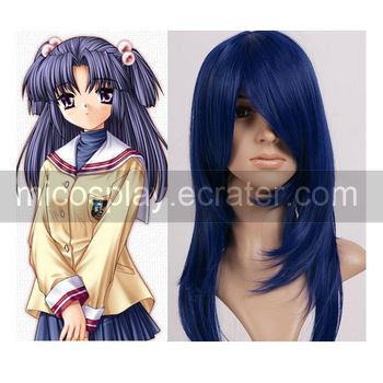 Blue 60cm CLANNAD-ICHINOSE KOTOMI Nylon Cosplay Wig