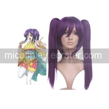 Purple 45cm Gintama-Terakado Tsu Nylon Cosplay Wig