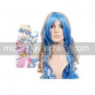 Blue And Light Golden 80cm Gurren Lagann Near Nylon Cosplay Wig