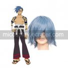 Light Blue 35cm Gurren Lagann kamina Nylon Cosplay Wig