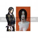 Black 35cm Hakuouki Shinsengumi Kitan Hijikata Toshizo Nylon Cosplay Wig
