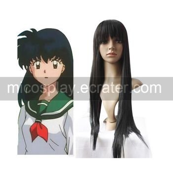 80cm InuYasha Higurashi Kagome Cosplay Wig