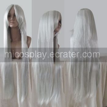 1M Silver InuYasha White Cosplay Wig
