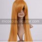 Golden 80cm Neon Genesis Evangelion Hino Rei Anime Nylon Cosplay Wig