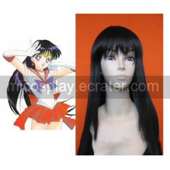Sailor Moon Sailor Mars Raye Black Cosplay Wig
