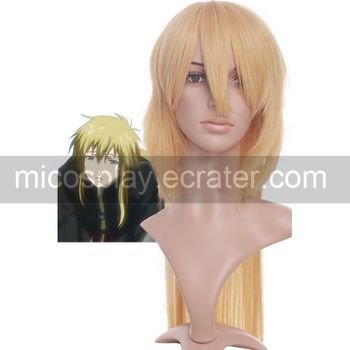 Light Golden 100cm Saint Seiya Hades Nylon Cosplay Wig