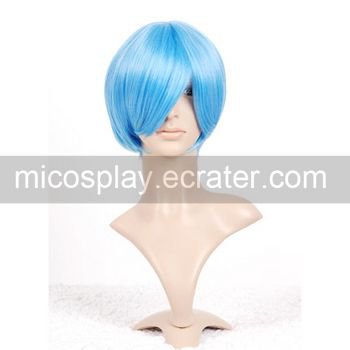 Light Blue 32cm Starry&acirc;��Sky Ayanami ReiKanakubo Homare Nylon Cosplay Wig