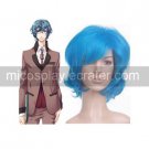 Light Blue Starry Sky Mizushima Iku 40cm Nylon Cosplay Wig