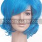 Light Blue Starry Sky Mizushima Iku 40cm Nylon Cosplay Wig