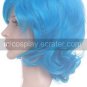 Light Blue Starry Sky Mizushima Iku 40cm Nylon Cosplay Wig