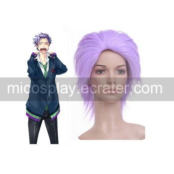 Purple 35cm starry&acirc;��sky Amaha Tsubasa Nylon Cosplay Wig