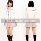Pink School Uniform Cosplay girl Costume(05)