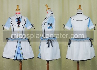 light blue and white School Uniform Cosplay girl Costume
