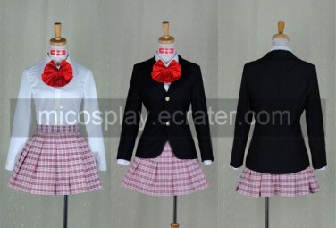 Red and black School Uniform Cosplay girl Costume