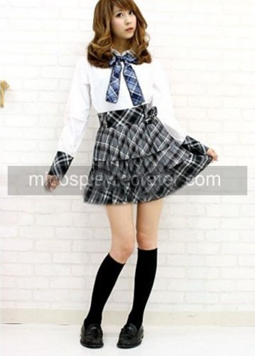 Lovely black School Uniform Cosplay girl Costume