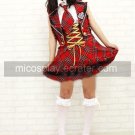 Red School Uniform Cosplay girl Costume