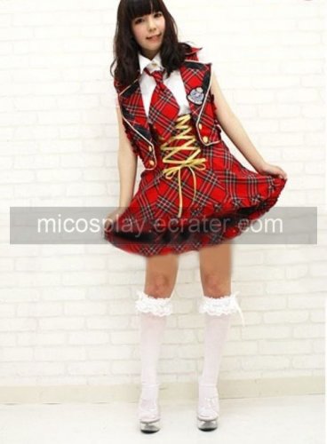 Red School Uniform Cosplay girl Costume