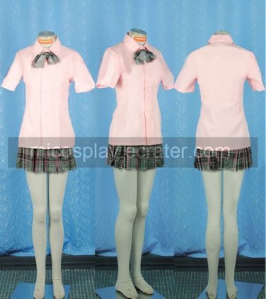 Short Sleeves light pink School Uniform Cosplay Costume