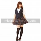 Short Sleeves black School Uniform Cosplay Costume
