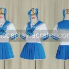 Short Sleeves Akiha blue School Uniform Cosplay Costume
