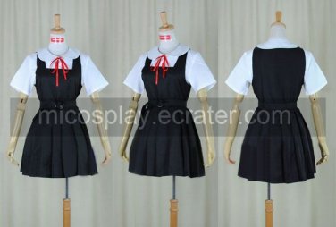 Short Sleeves Hikari blue School Uniform Cosplay Costume